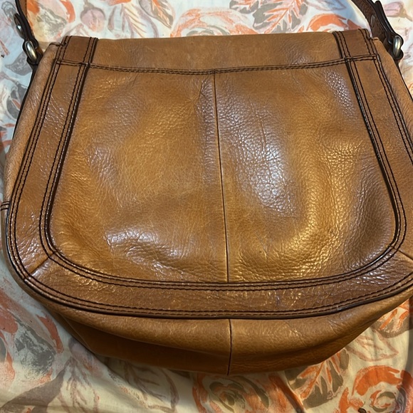 Women's Fossil Brown Leather Shoulder Bag/Cross Body Purse - Picture 7 of 12